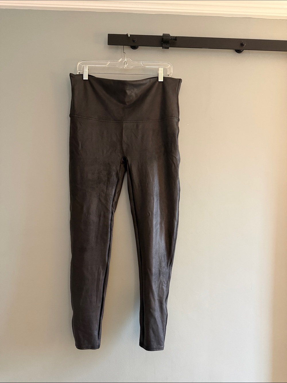 SPANX Faux Leather High-Rise Leggings - Black